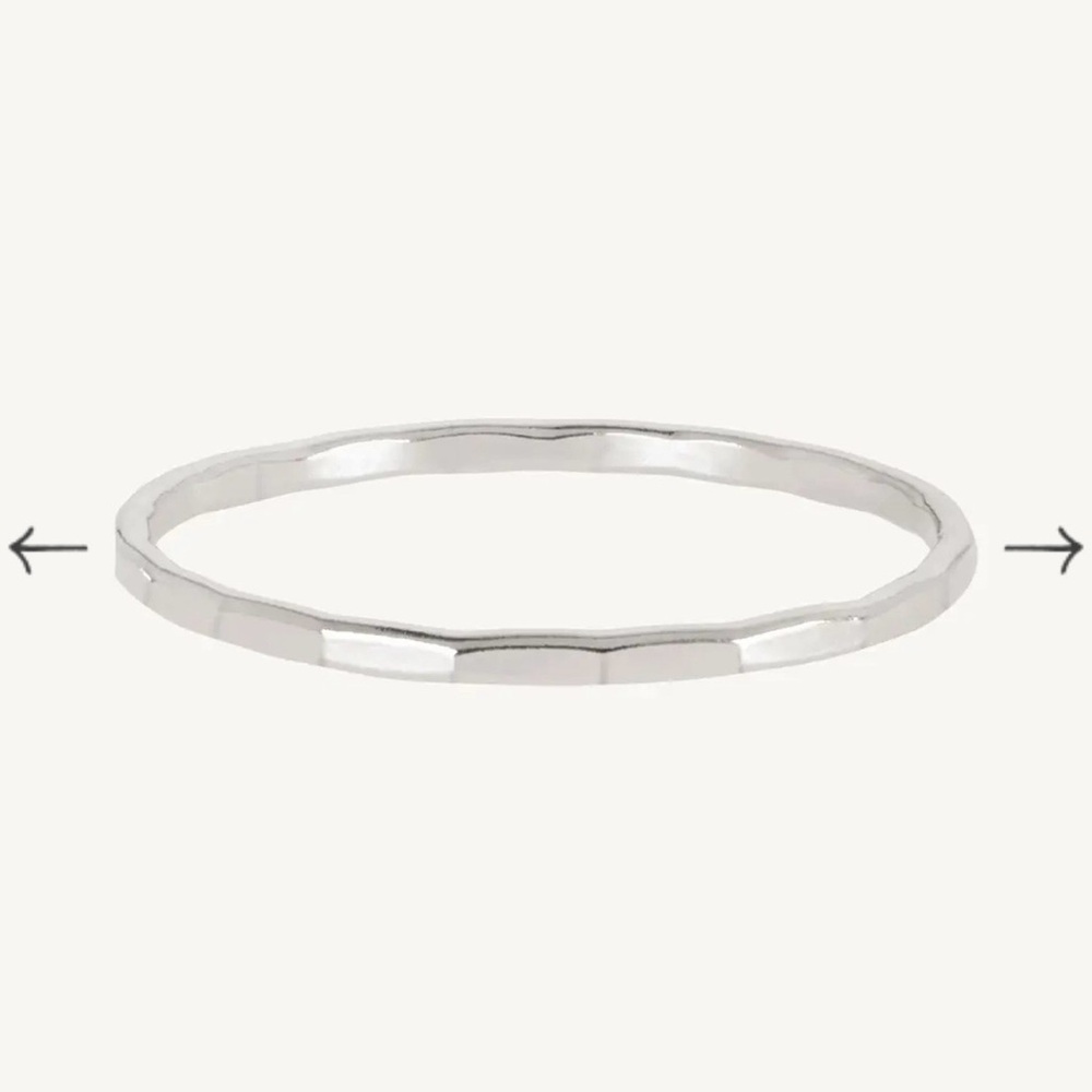 Catbird Silver Hammered Ring - image 1